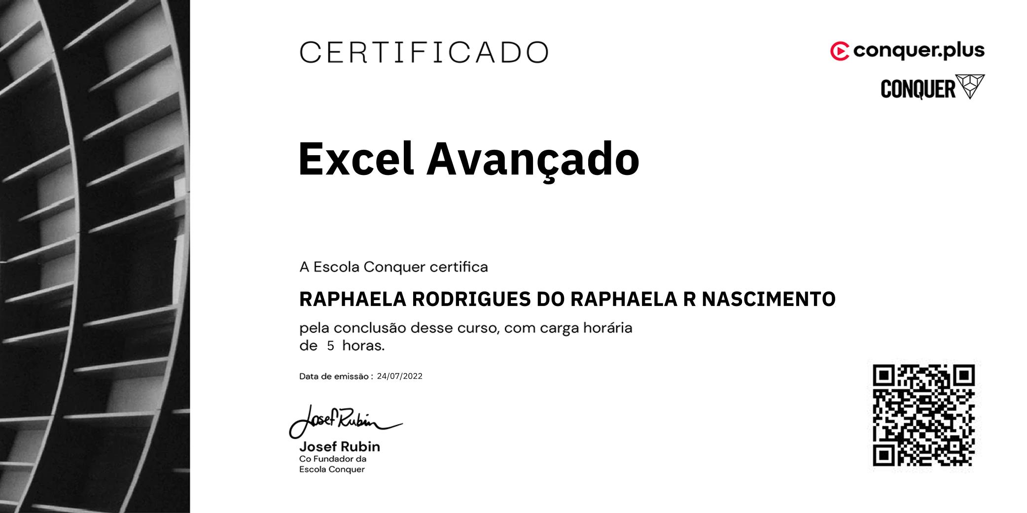 Certificado de Excel Avançado